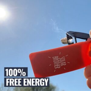 SUNCASE  Briquet solaire coloris jaune- vert- rouge